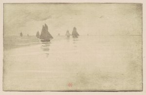 Boats in a Morning Fog by Henri-Charles Guérard