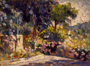The Flowered Terrace by Henri-Edmond Cross