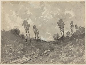 Road at Hérisson by Henri-Joseph Harpignies