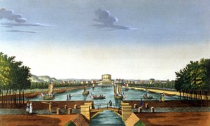 Paris, the Villette basin by Henri (after) Courvoisier Voisin