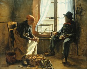 Winter Sun by Henri Adolphe Laissement