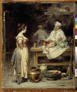 The Kitchen: A Cook and a Maid in a Kitchen