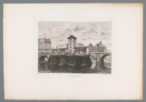 View of the Pont Notre-Dame by Henri Alexandre Saffrey