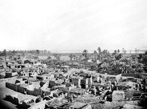 Village at Karnak, Nubia, Egypt by Georges Henri Bechard