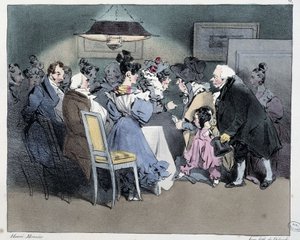 The Visits - in “Esquisses parisiennes” by Henri Monnier, ed. Delpech, Paris