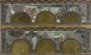 Sketch for the north entrance salon of the Hôtel de Ville de Paris: Physical Exercises, Intellectual Exercises