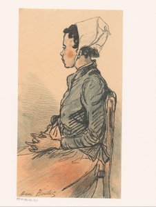 Side View of a Young Woman on a Chair by Henri Boutet