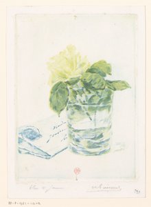 Letter Next to a Vase with Rose