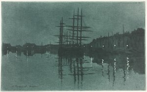 The Basin at Dieppe by Henri Charles Guérard