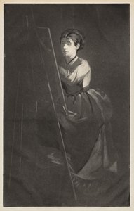 Young Woman at an Easel by Henri Charles Guérard