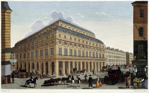 Le Théâtre Français. Engraving by Courvoisier by Henri Courvoisier Voisin