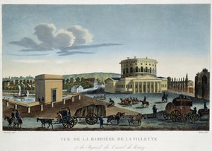 The Barrière de la Villette, circa 1820 - in “Vues de Paris” by Courvoisier