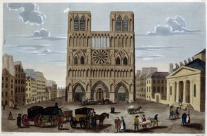 The Parvis of Notre Dame - in Views of Paris by Courvoisier