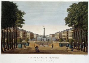 Place Vendôme, View of a Garden - Paris by Courvoisier by Henri Courvoisier Voisin