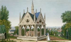 The Tomb of Heloise and Abelard in the Pere Lachaise Cemetery, 1815-20