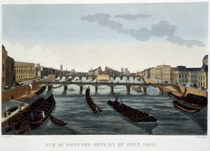 View of the Pont des Arts and the Pont Neuf - by Courvoisier by Henri Courvoisier Voisin
