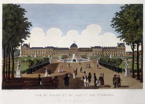 View of the Palace and the Garden of the Tuileries - in “Vues de Paris” by Courvoisier