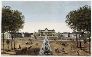 View of the Royal Military School, view from the Avenue Vaugirard, ca. 1820 - in Views of Paris by Courvoisier by Henri Courvoisier Voisin
