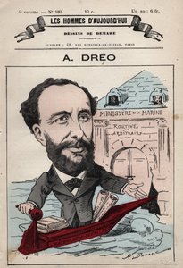 Cartoon of Amaury Dreo 1829-1882 from 