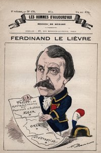 Cartoon of Ferdinand Le Lievre (Lelievre) (1799-1886) English Senator in Algeria from 