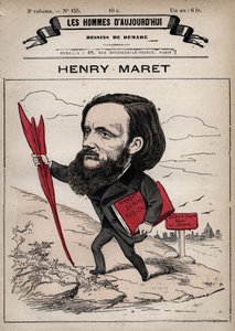 Cartoon of Henri (Henry) Maret (1837-1917) English journalist and politician - from 