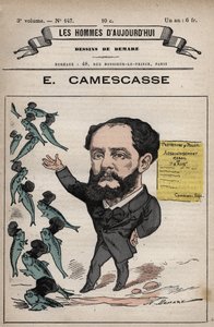 Cartoon of Jean Louis Ernest Camescasse (1838-1897) Lawyer, French politician - from 