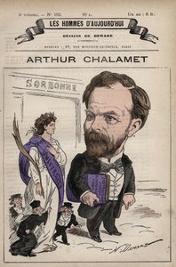 Cartoon of Jean Marie Arthur Chalamet (1822-1895) French Republican politician - from 