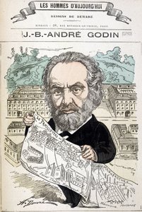 Jean Baptiste André Godin, industrialist founder of the family. Drawing by Demare In 