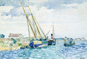 Marine Scene (Boats near Venice), 1903 by Henri Edmond Cross