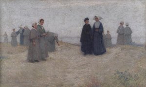 The Promenade of the Orphans by Henri Eugene Augustin Le Sidaner