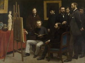 A Studio at Les Batignolles by Henri Fantin-Latour