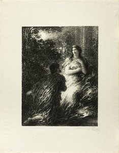 Duet of the Trojans, fifth plate by Ignace Henri Jean Fantin Latour