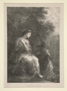 Duo of by Ignace Henri Jean Fantin Latour