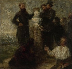 Sketch for the Homage to Delacroix by Ignace Henri Jean Fantin Latour