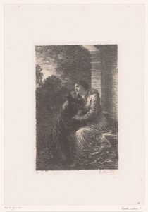 Lohengrin and Elsa Embrace in the Bridal Suite by Ignace Henri Jean Fantin Latour