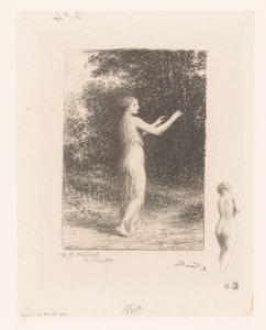 Virgin of Lycus Walking in Nature by Ignace Henri Jean Fantin Latour