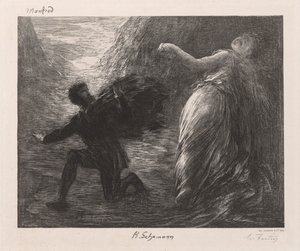 Manfred and Astarte by Ignace Henri Jean Fantin Latour