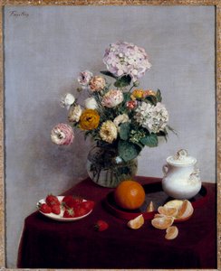 Summer Flowers and Fruits by Ignace Henri Jean Fantin Latour