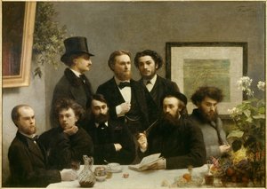 Table corner by Ignace Henri Jean Fantin Latour