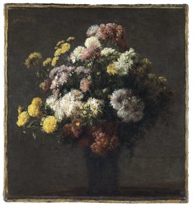 Vase with Chrysanthemums by Henri Fantin Latour