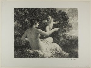 Venus and Cupid, Large Plate by Ignace Henri Jean Fantin Latour