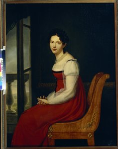 Portrait of Princess Varvara Sergeyevna Dolgorukova (1793-1833) - Painting by Henri Francois Riesener (Oil on Canvas)