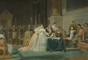The Divorce of the Empress Josephine, 15th December 1809, engraved by Jean Pierre Marie Jazet, 1851