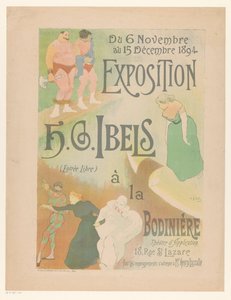 Poster for H.G. Ibels Exhibition at La Bodinière Theater