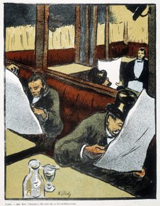 At the Cafe - Drawing by Henri Gabriel Ibels