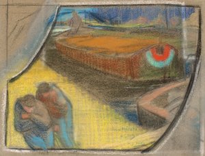Men Towing a Barge (Study for Boubourouche)
