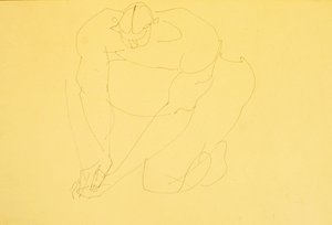 Nude Male Kneeling II by Henri Gaudier Brzeska