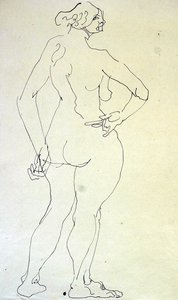 Female Nude with Hand on Hip