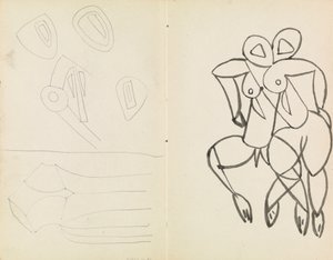 Five Abstract Sketches, and Studies for Male and Female Figures