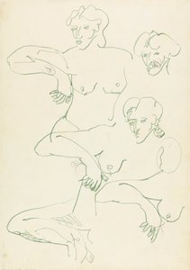Five Studies of a Female Figure by Henri Gaudier Brzeska